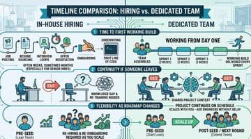 Dedicated Team vs. Hiring In-House: What Actually Changes Your Timeline